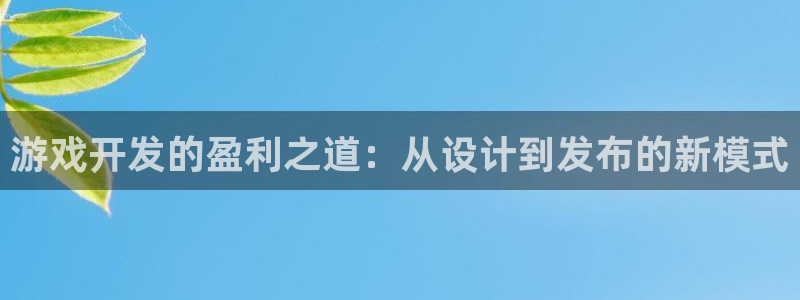 沐鸣2注册登录地址：游戏开发的盈利之道：从设计到发布的新模式